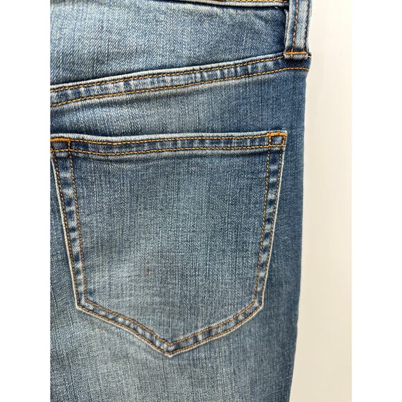 Lands' End Medium Wash Stretch Waistband Cotton Blend Skinny Denim Jeans Women 6 - Picture 8 of 9